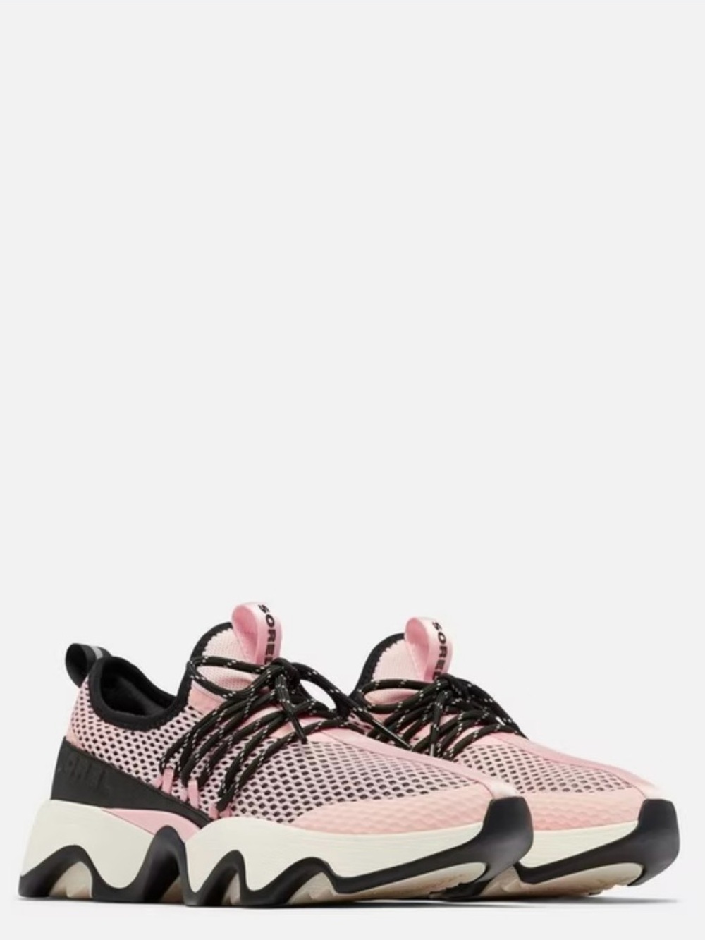 SOREL Kinetic Impact II Lace Sneakers Sea Salt Black Women’s Size 9 NWOB